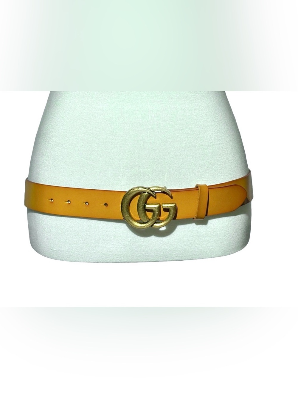 Vintage Gucci Leather GG Marmont style 
223891 Gold Buckle Size 90/36 Fits 32–38